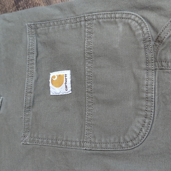 Carhartt Rugged Flex Relaxed Canvas Utility Flat Front Work Shorts Size 42x11" - Picture 3 of 7